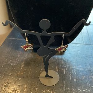 Vintage NHL Phoenix Coyotes dangle earrings